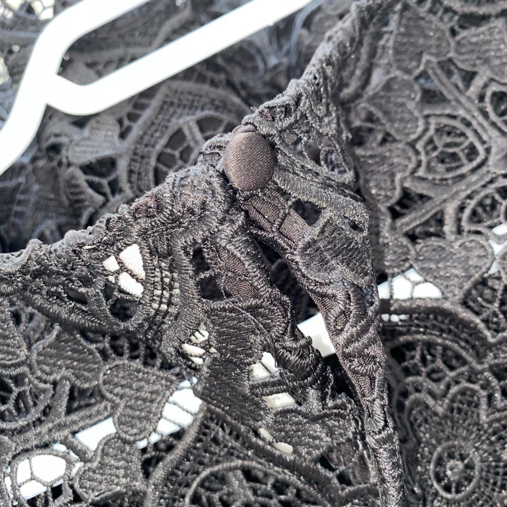 Ever New black embroidered peplum top - Picture 3 of 12